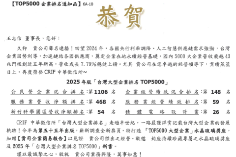 Top 5000 Large Enterprises in Taiwan